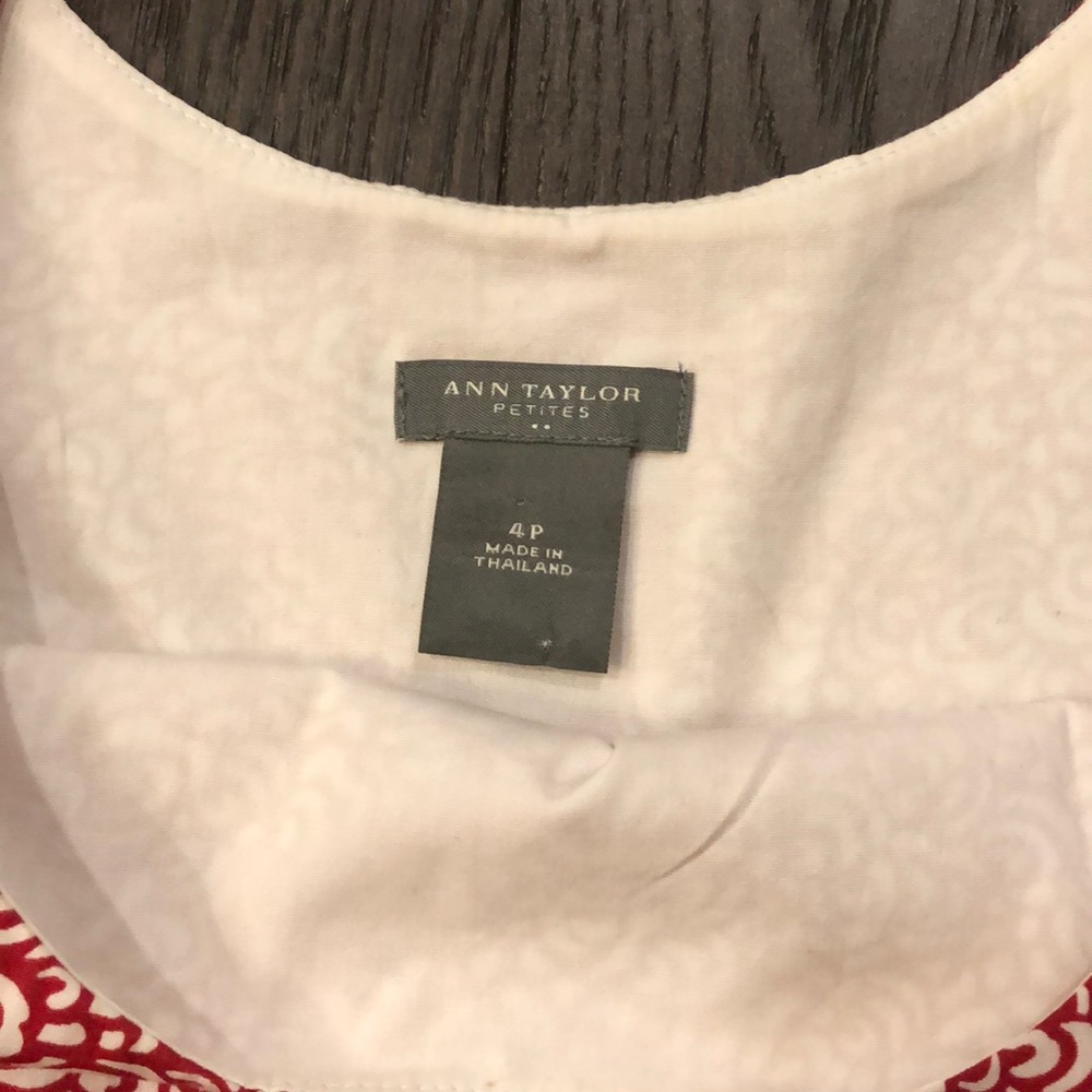 Red And White Patterned Blouse - image 2